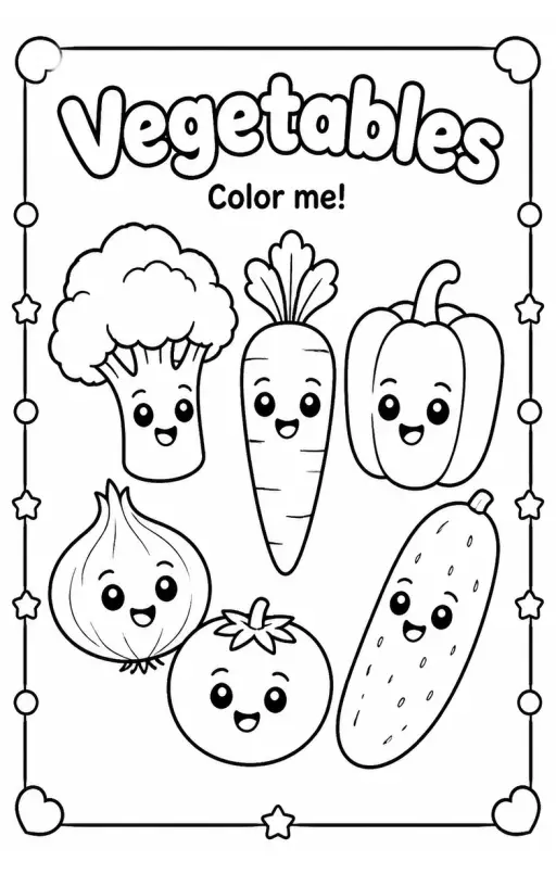 Vegetables Coloring Pages