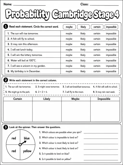 Probability Cambridge Stage 4