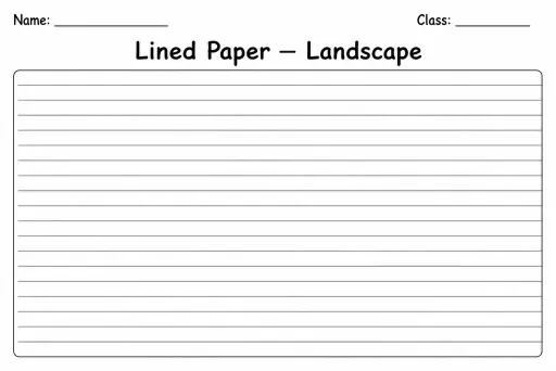 Lined Paper — Landscape