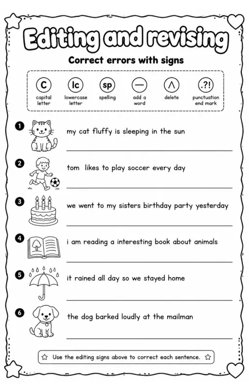 Correct errors with signs