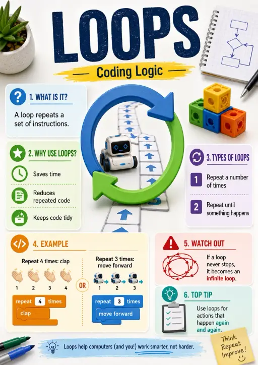 Loops Coding Logic Infographic