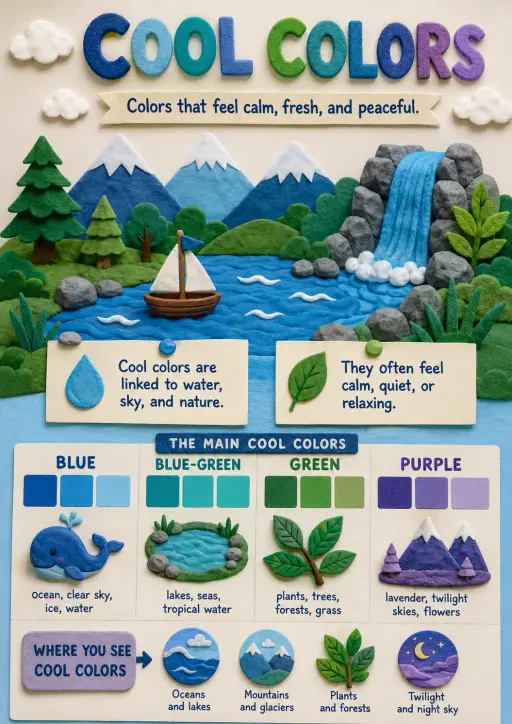 Cool colors Color Theory Infographic