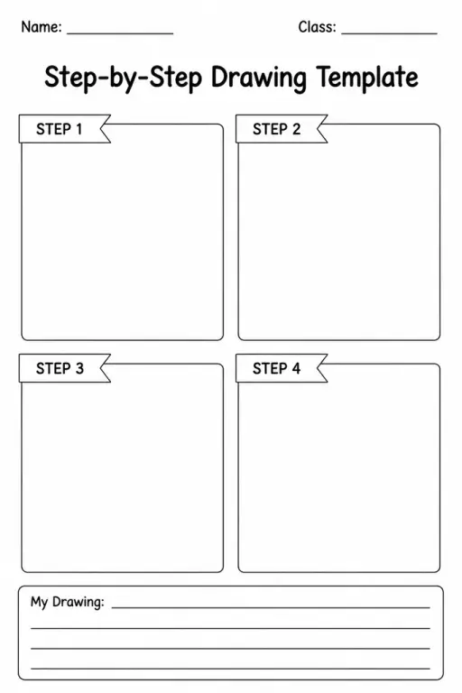 Step-by-Step Drawing Template