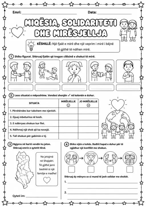 Miqësia, solidariteti dhe mirësjellja
