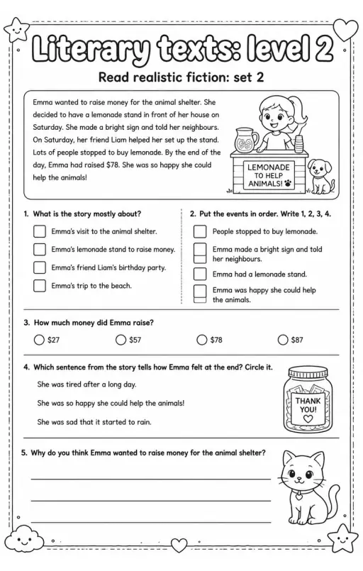 Read realistic fiction: set 2