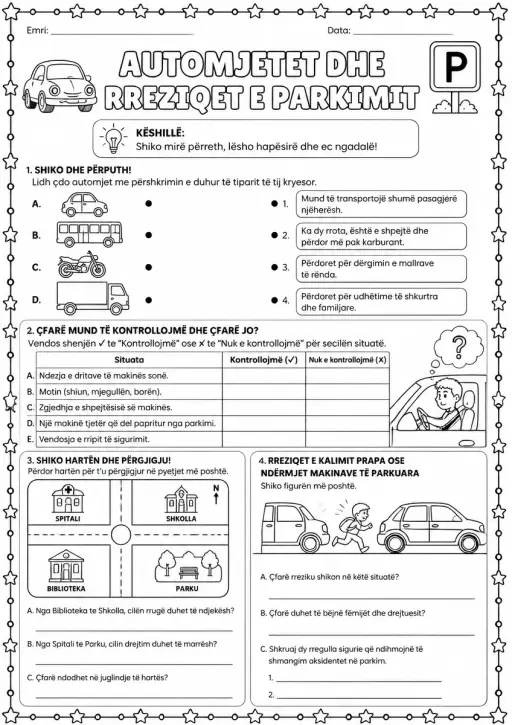 Automjetet dhe rreziqet e parkimit