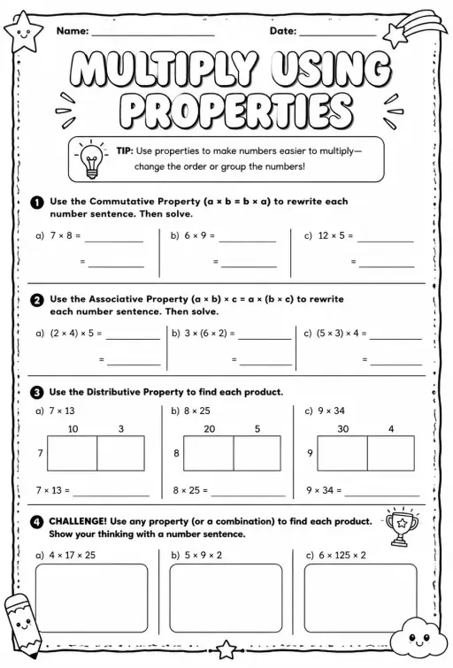 Multiply using properties
