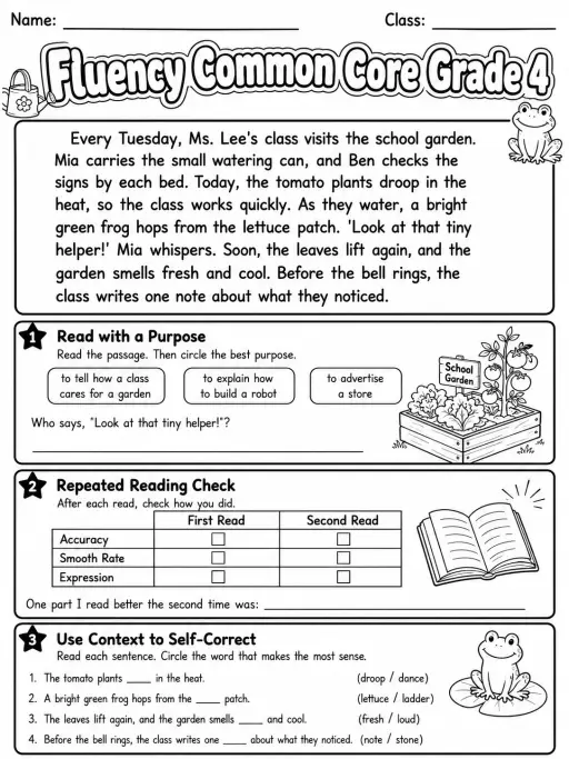 Fluency Common Core Grade 4