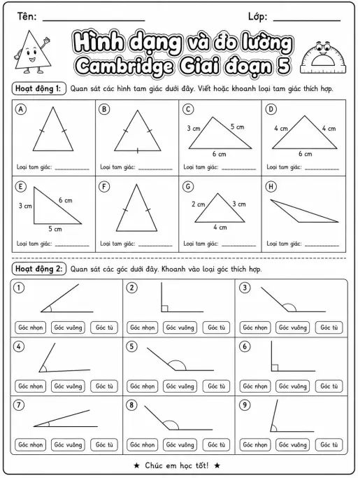 Phép trừ Cambridge Giai đoạn 5 - Gói bài tập 16