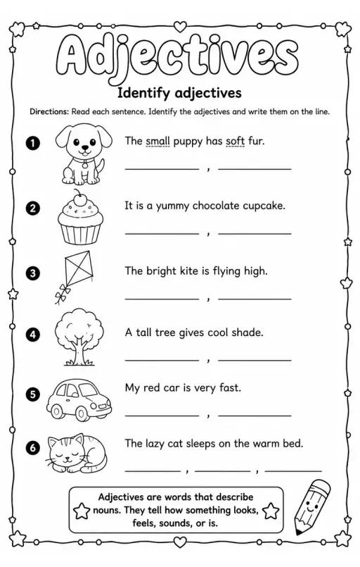 Identify adjectives