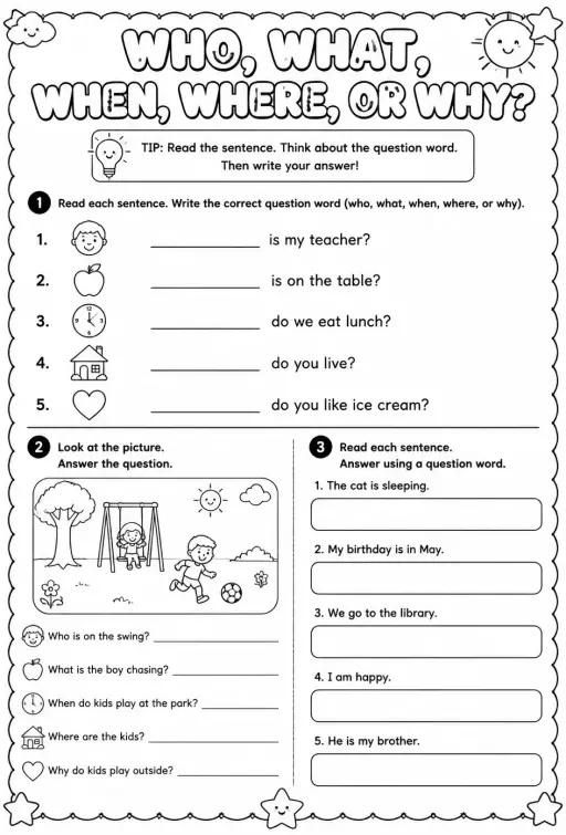 Who, what, when, where, or why?