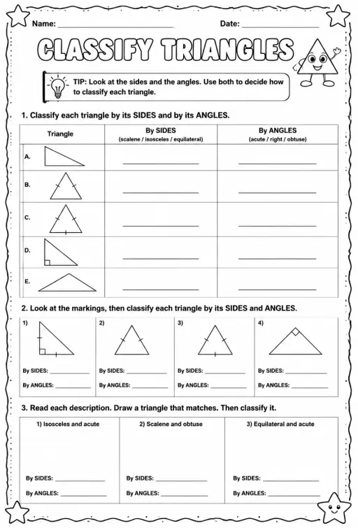 Classify triangles