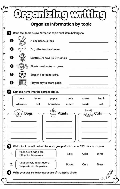 Organize information by topic
