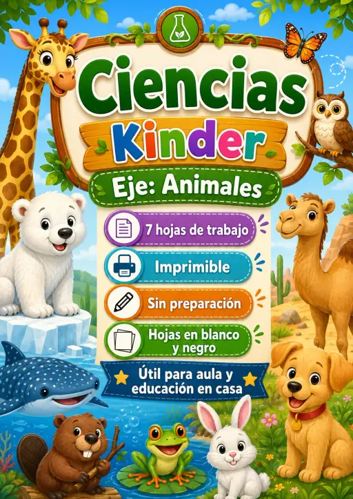 Kinder - Animales - Paquete de ciencias en español
