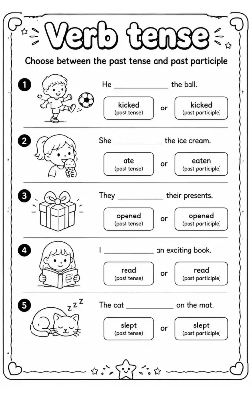 Choose between the past tense and past participle