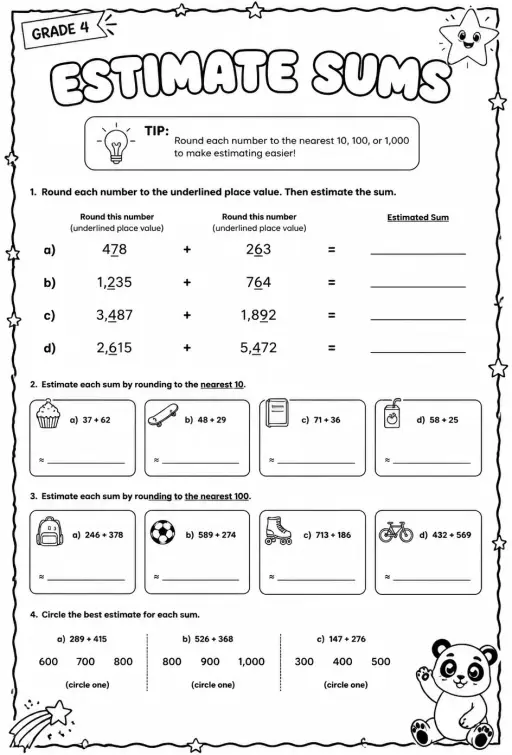 Estimate sums