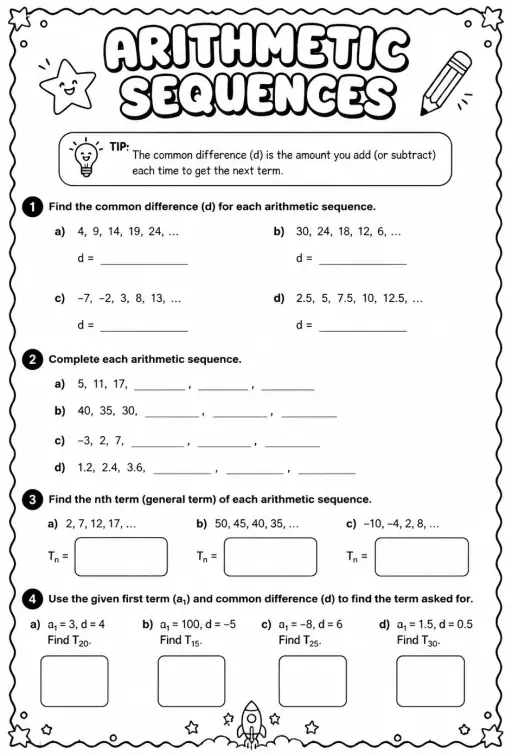 Arithmetic sequences