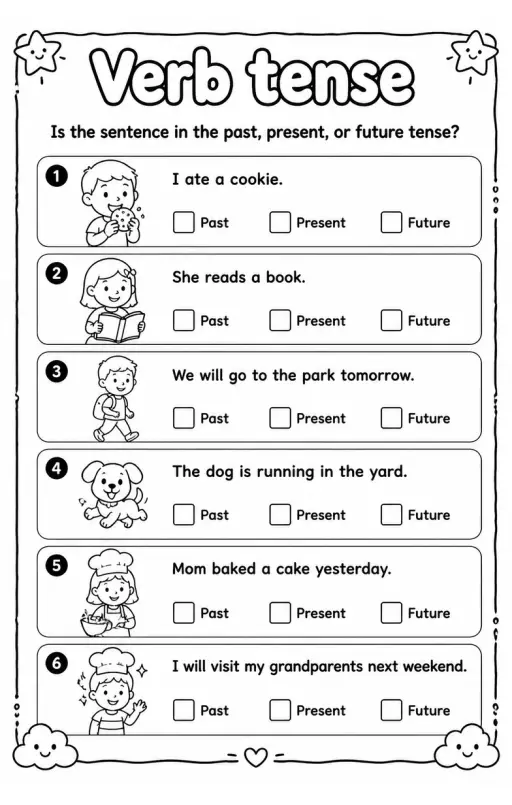 Is the sentence in the past, present, or future tense?