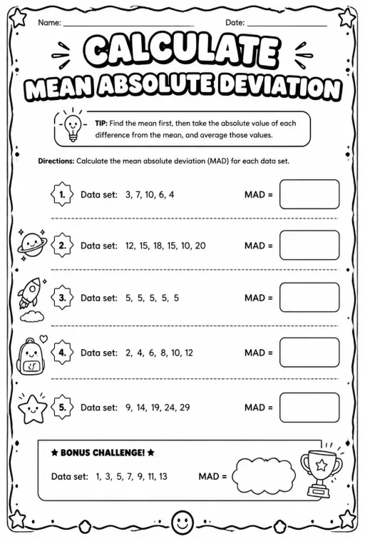 Calculate mean absolute deviation