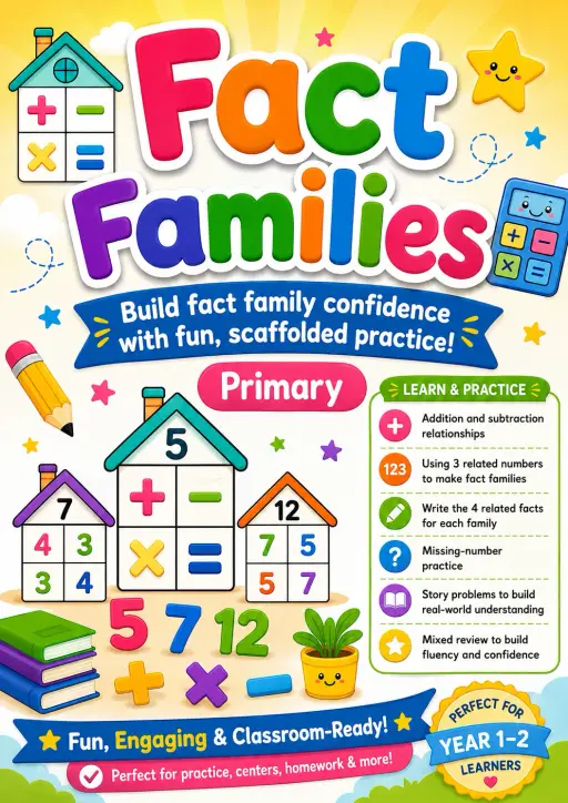 Fact Families Worksheet Pack