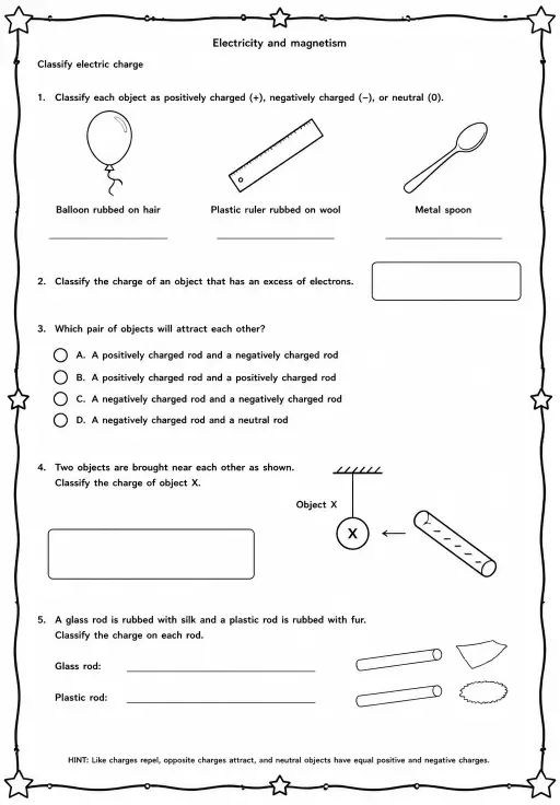 Classify electric charge