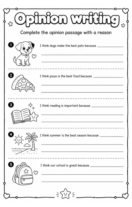 Complete the opinion passage with a reason
