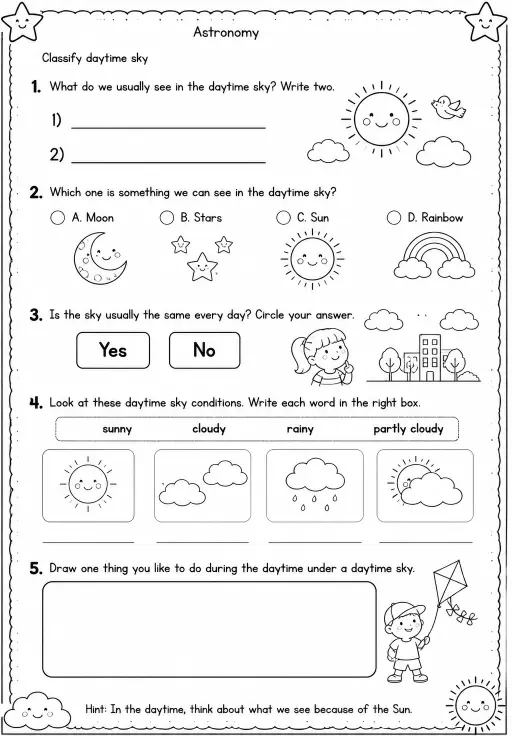 Classify daytime sky