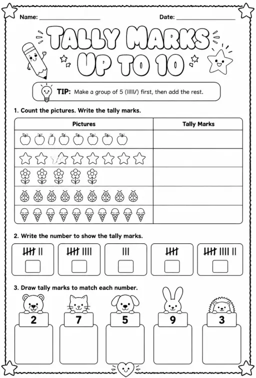 Tally marks - up to 10