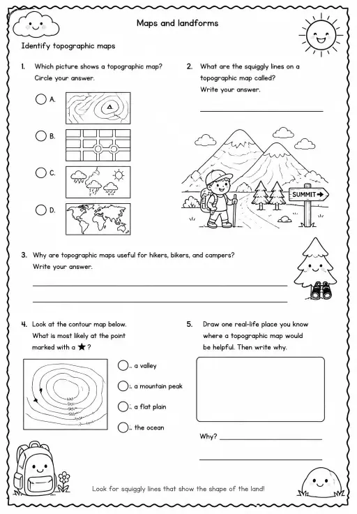 Identify topographic maps