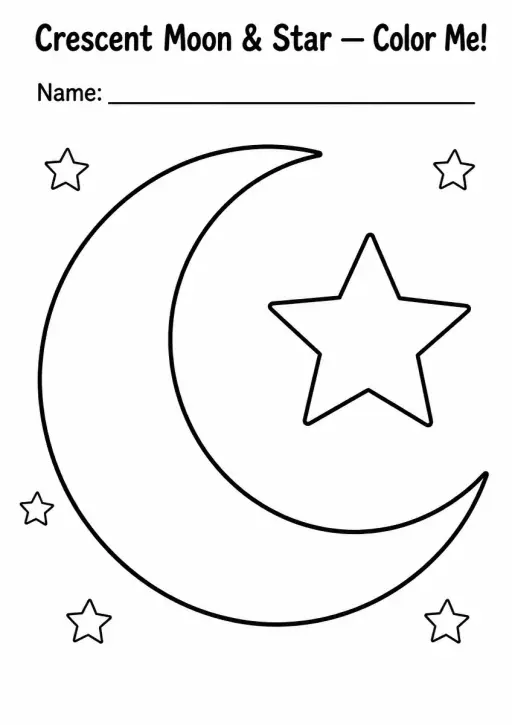 Crescent Moon & Star