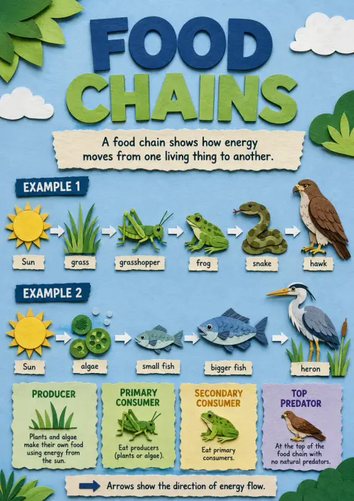 Food Chains Ecosystems Infographic