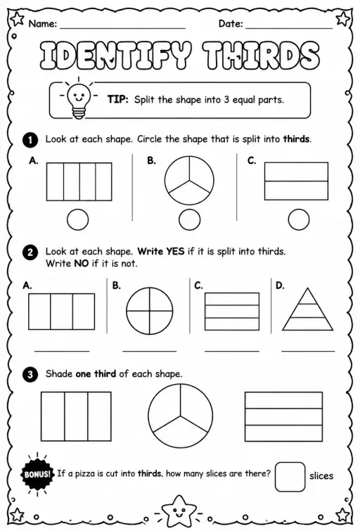 Identify thirds