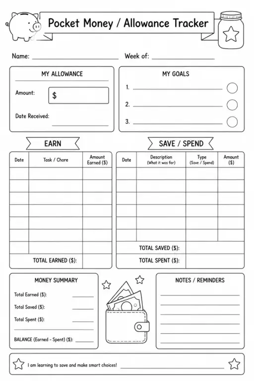 Pocket Money / Allowance Tracker