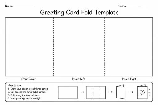 Greeting Card Fold Template