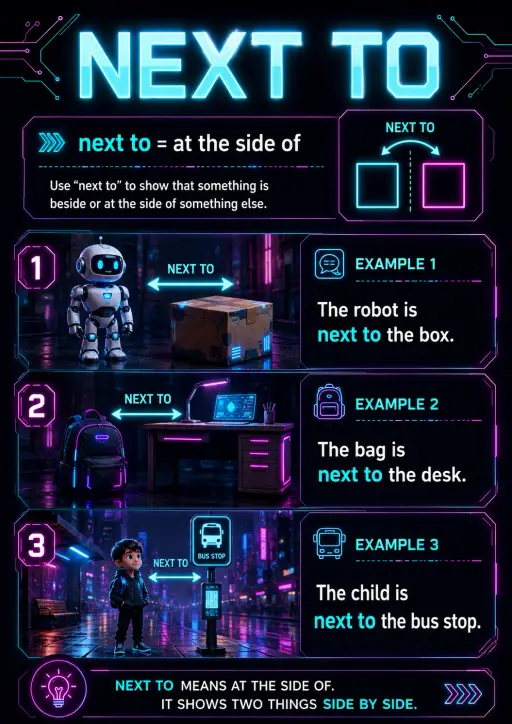 Next to Prepositions Infographic