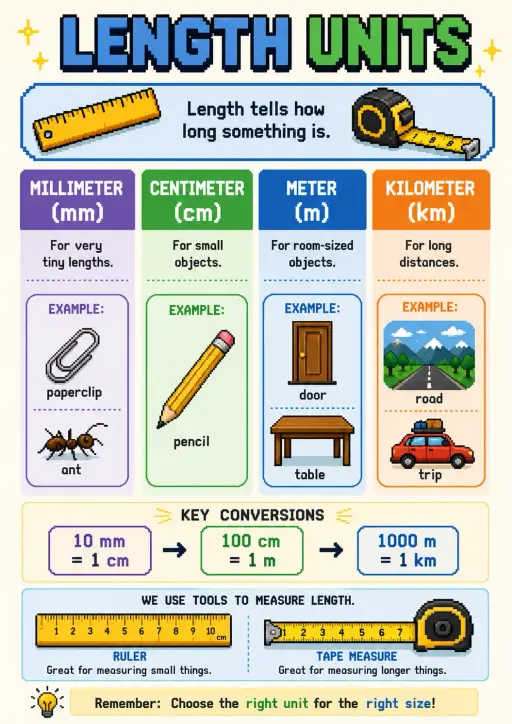Length Units Measurement Infographic