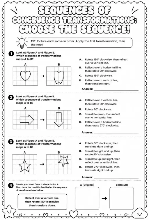 Sequences of congruence transformations: choose the sequence