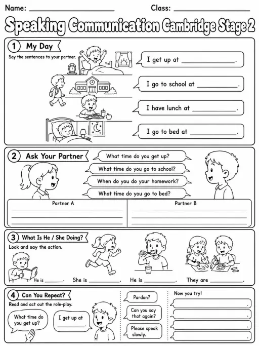 Speaking Communication Cambridge Stage 2