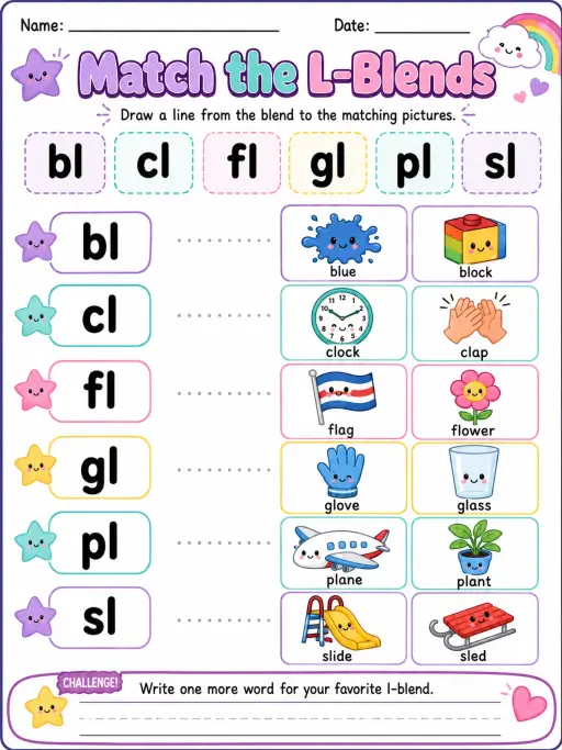 Match the L-Blends