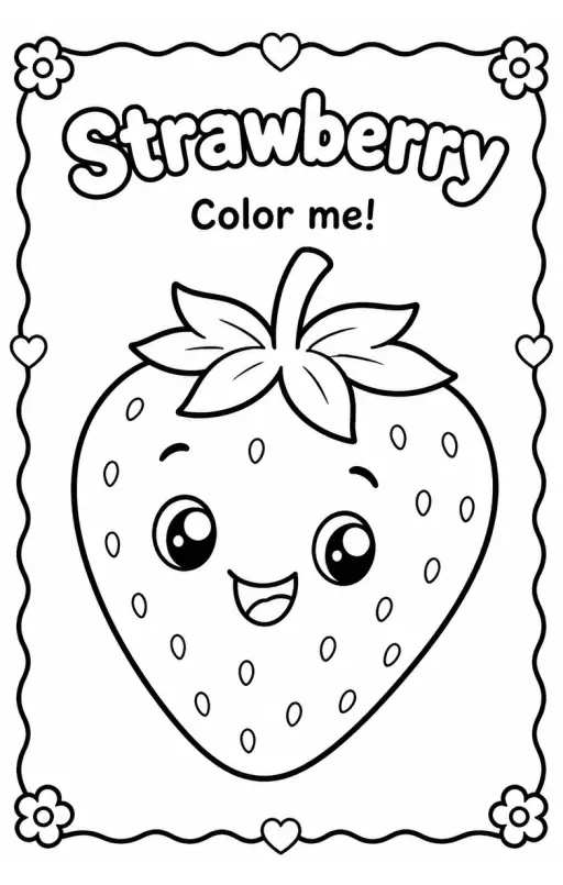 Strawberry Coloring Pages