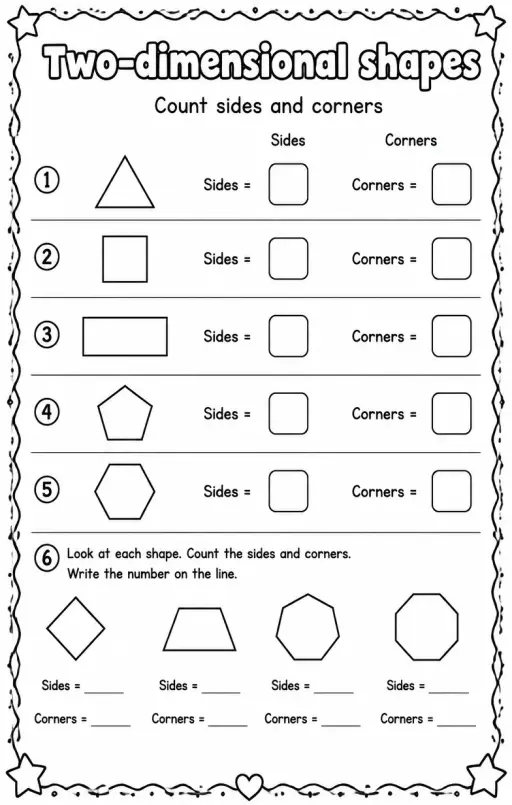 Count sides and corners