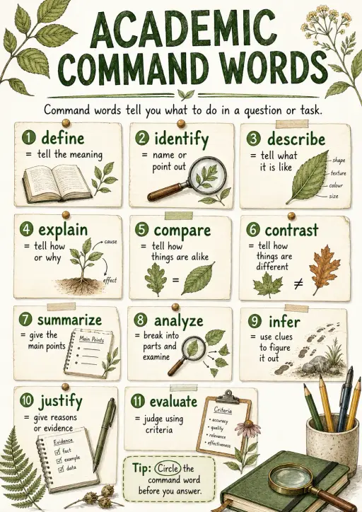 Academic Vocabulary Infographic