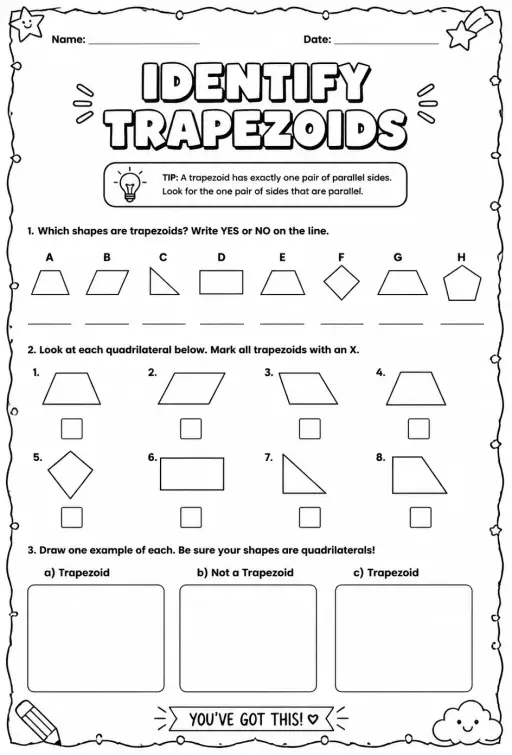 Identify trapezoids