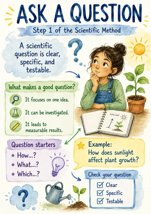 Ask a Question Scientific Method Infographic
