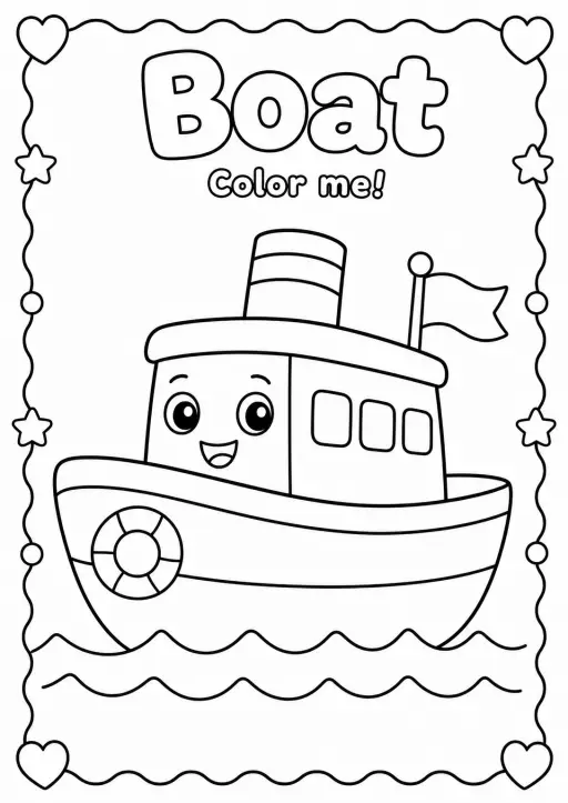 Boat Coloring Pages