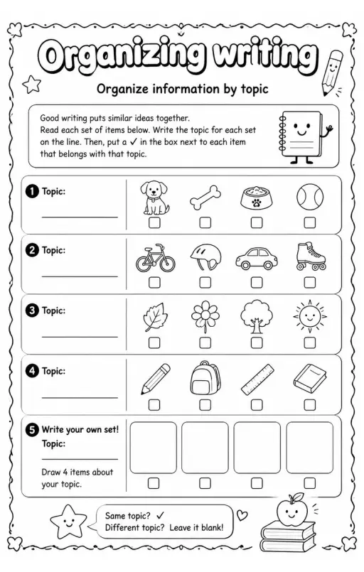Organize information by topic