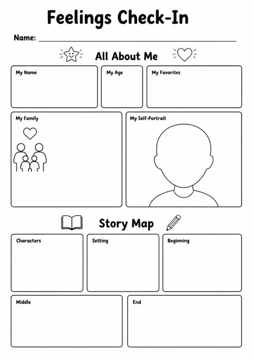 Feelings Check-In Graphic Organizer — Grade 2