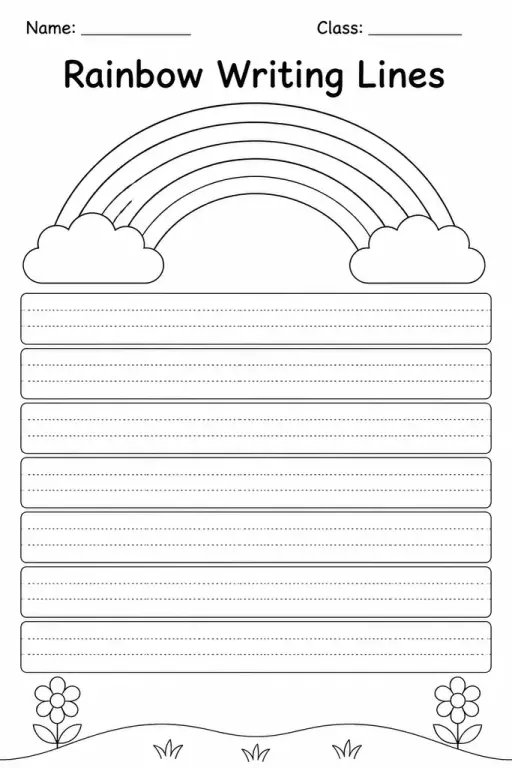 Rainbow Writing Lines