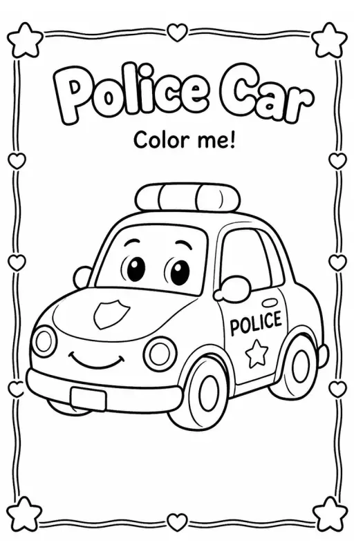 Police Car Coloring Pages