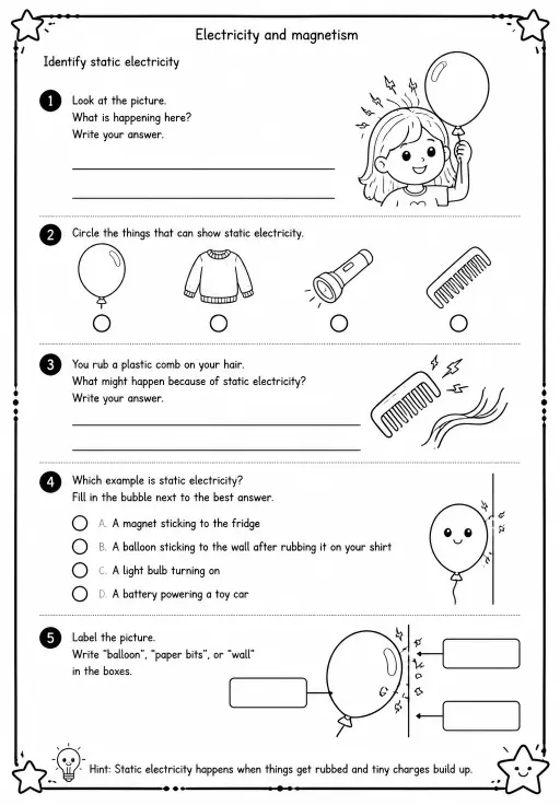 Identify static electricity